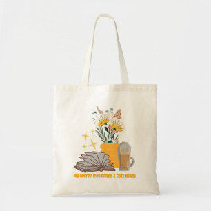 My genre? Iced coffee and cozy reads Tote Bag