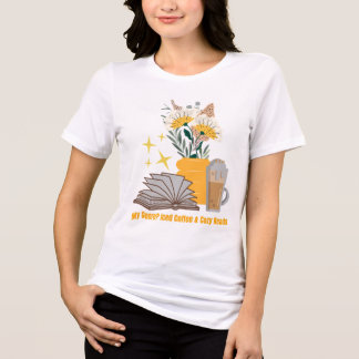 My genre? Iced coffee and cozy reads Tri-Blend Shirt