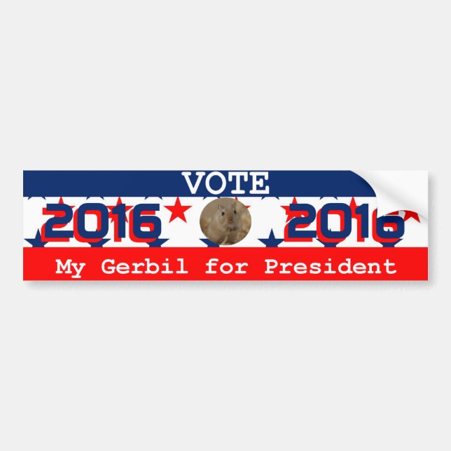 My Gerbil for President Bumper Sticker (Front)