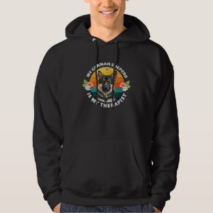 My German Shepherd Is My Therapist Funny Dog Lover Hoodie