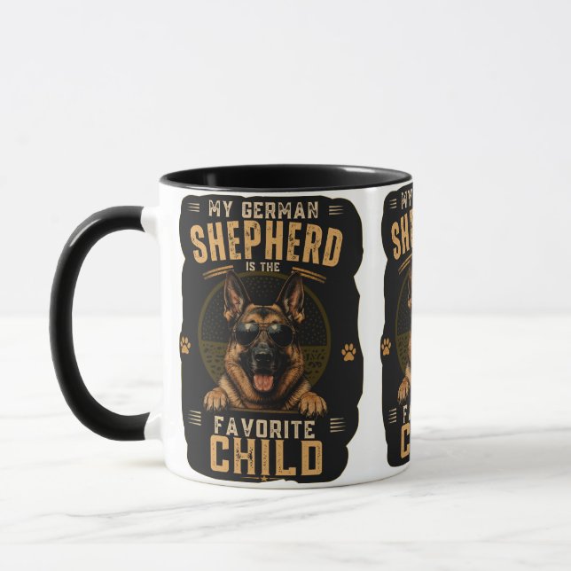 My German Shepherd Is The Favorite Child Mug (Left)