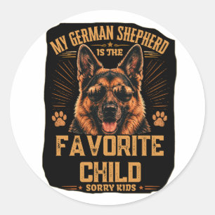 My German Shepherd Is The Favorite Child Sticker
