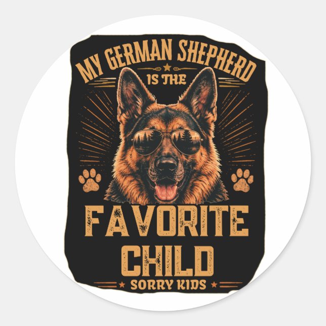 My German Shepherd Is The Favorite Child Sticker (Front)