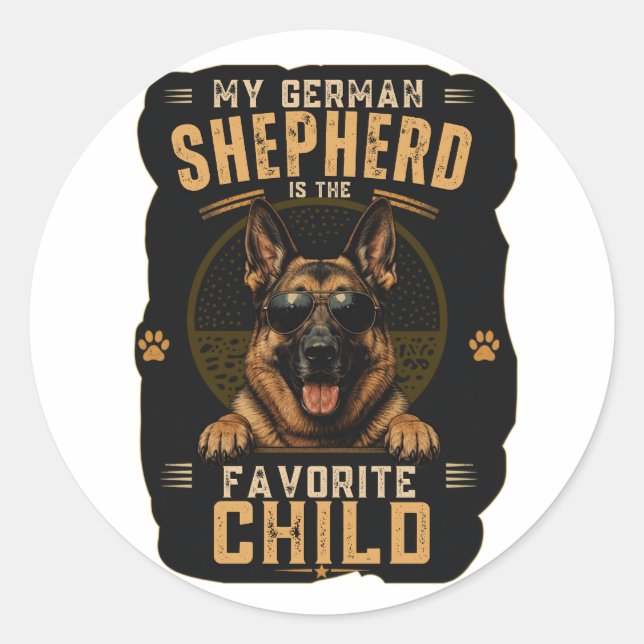 My German Shepherd Is The Favorite Child Sticker (Front)