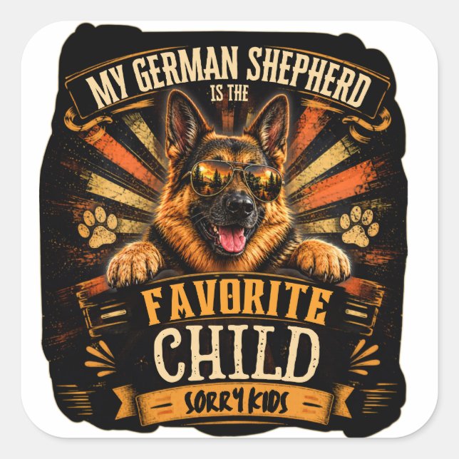 My German Shepherd Is The Favorite Child Sticker (Front)