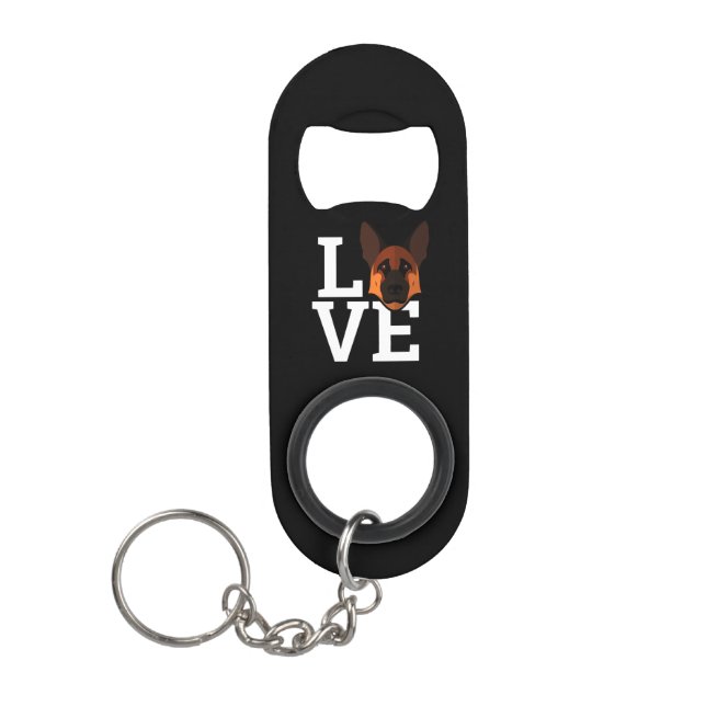 My German Shepherd Keychain Bottle Opener (Front)