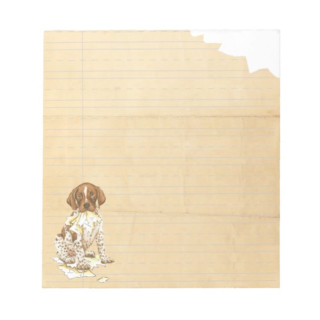 My German Shorthaired Pointer Ate My Homework Notepad (Front)