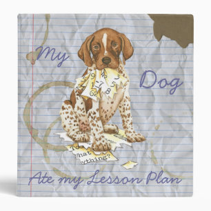 My German Shorthaired Pointer Ate my Lesson Plan 3 Ring Binder