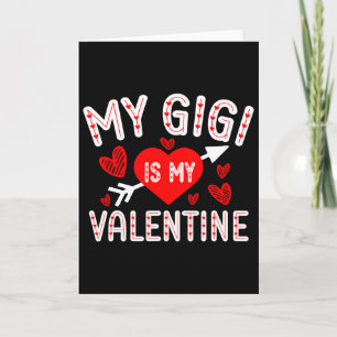 My Gigi Is My Valentine Hearts Boys Kids Valentine Card