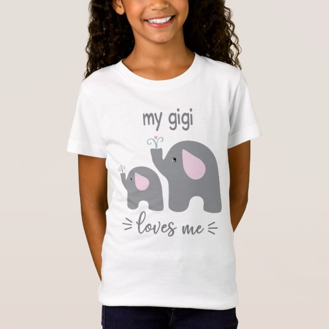 My Gigi Loves Me - Elephant Shirt for Kids (Front)