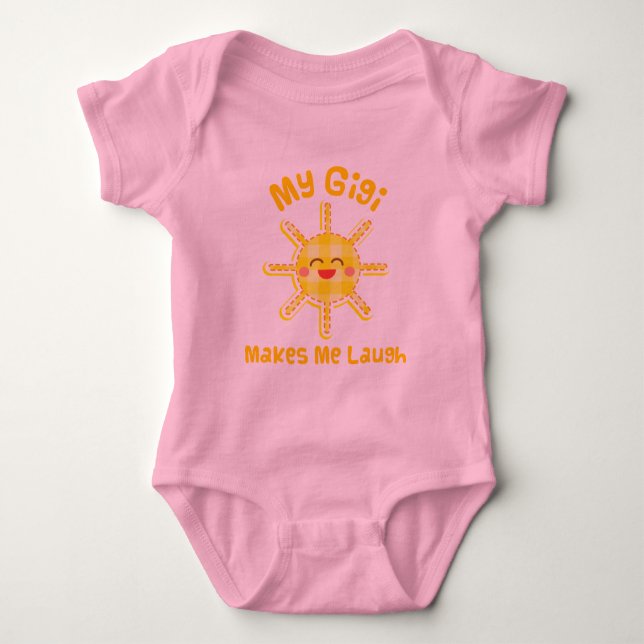 My Gigi Makes Me Laugh Baby Bodysuit (Front)
