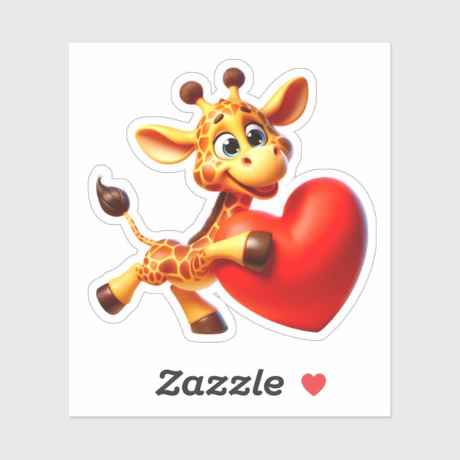 My giraffe valentine sticker (Sheet)