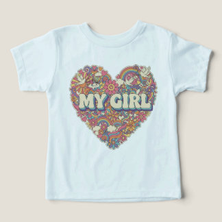 My Girl Floral Heart Toddler T-Shirt | Cute Girls