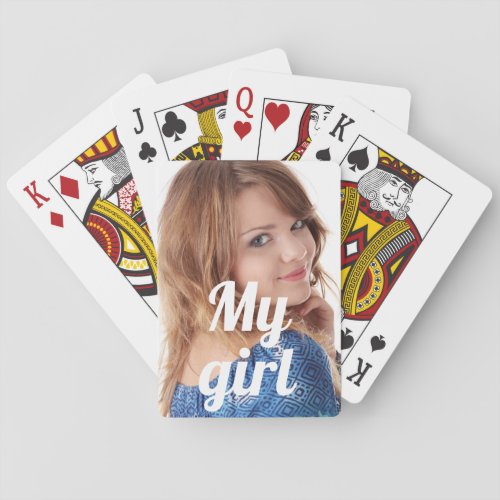 My Girl Girlfriend Wife Photo Poker Cards