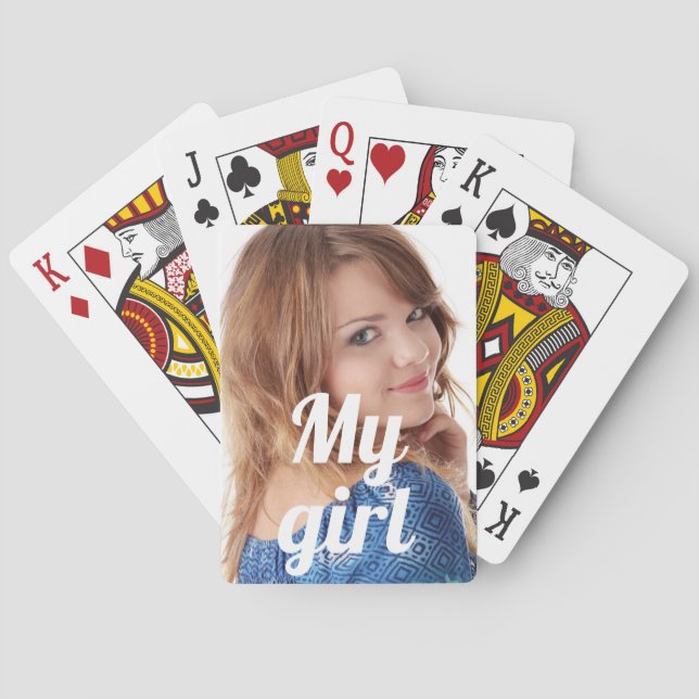 My Girl Girlfriend Wife Photo Poker Cards (Back)