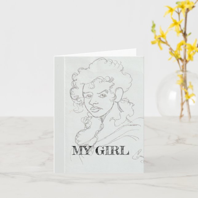 My Girl-greet card (Yellow Flower)