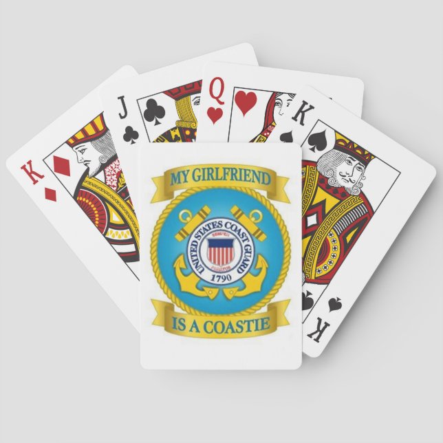 My Girlfriend Is A Coastie Poker Cards (Back)