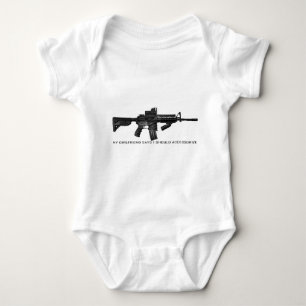My Girlfriend Says I Should Accessorize AR15 Baby Bodysuit