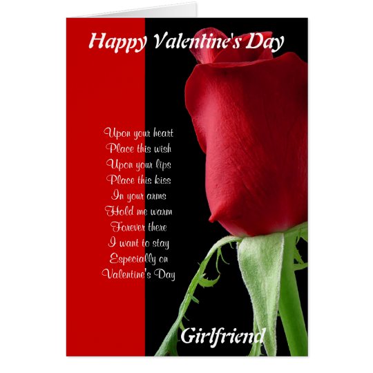My girlfriend valentines card