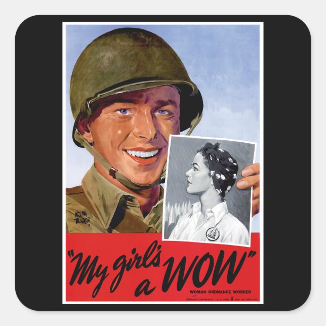 My Girls a Wow Square Sticker (Front)