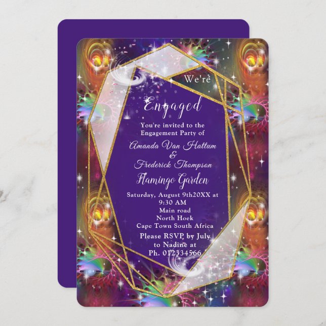 My Glamorous Funky Disco design Invitation (Front/Back)