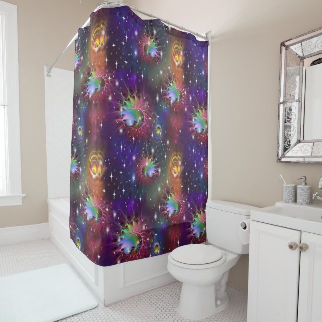 My Glamorous Funky Disco Pattern Shower Curtain (In Situ)