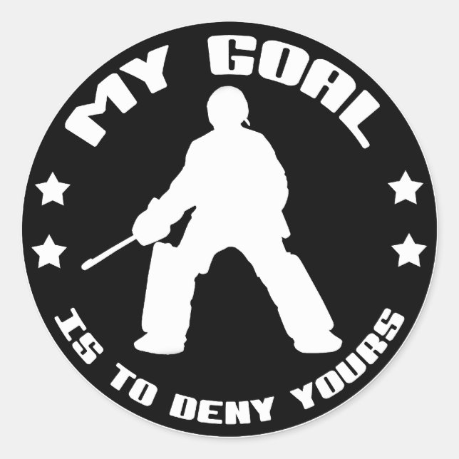 My Goal, Field Hockey (black) Classic Round Sticker (Front)