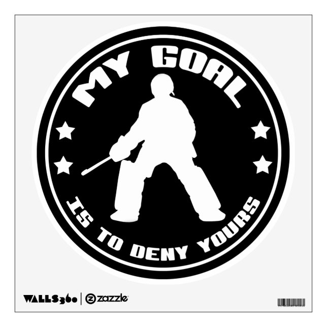 My Goal, Field Hockey Goalie Wall Wall Sticker (Front)