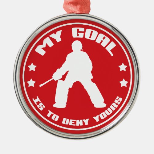 My Goal Field Hockey red Ornament