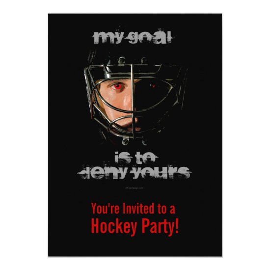 My Goal (Hockey Goalie) Invitation
