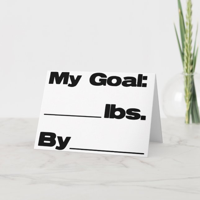 My Goal in Pounds Card (Front)