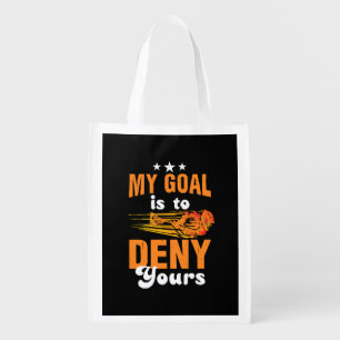 My Goal Is To Deny Yours Lacrosse Grocery Bag