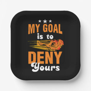 My Goal Is To Deny Yours Lacrosse Paper Plates