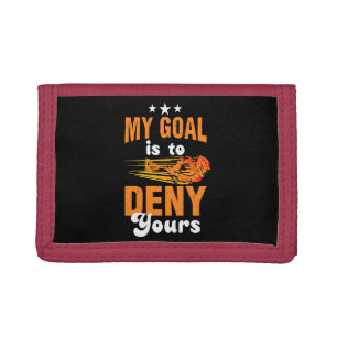 My Goal Is To Deny Yours Lacrosse Trifold Wallet