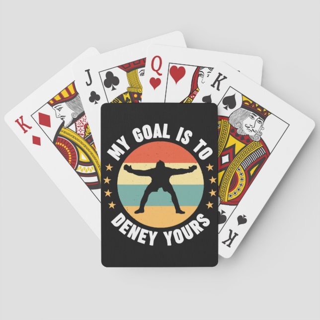 My Goal Is To Deny Yours Soccer Poker Cards (Back)