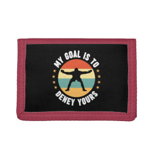 My Goal Is To Deny Yours Soccer Tri-fold Wallet