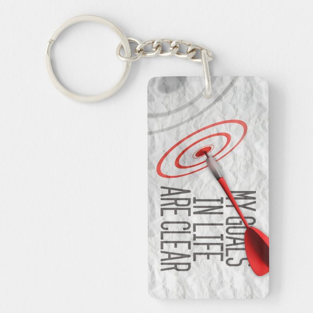 "My goals are clear" Motivation Affirmation Keychain (Front)