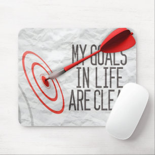 "My goals are clear" Motivation Affirmation Mouse Pad