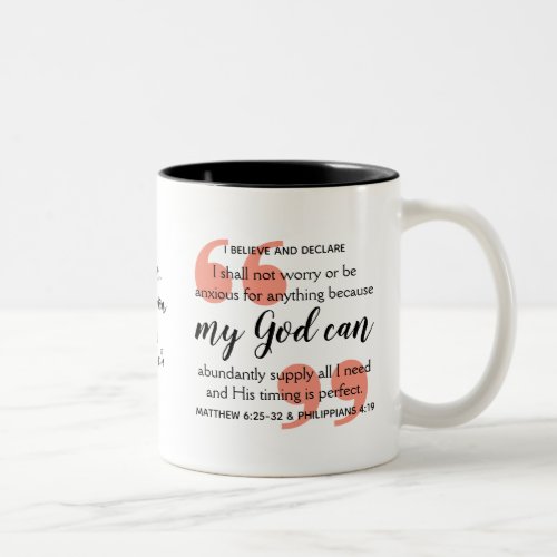 MY GOD CAN Positive Christian Affirmation Two_Tone Coffee Mug