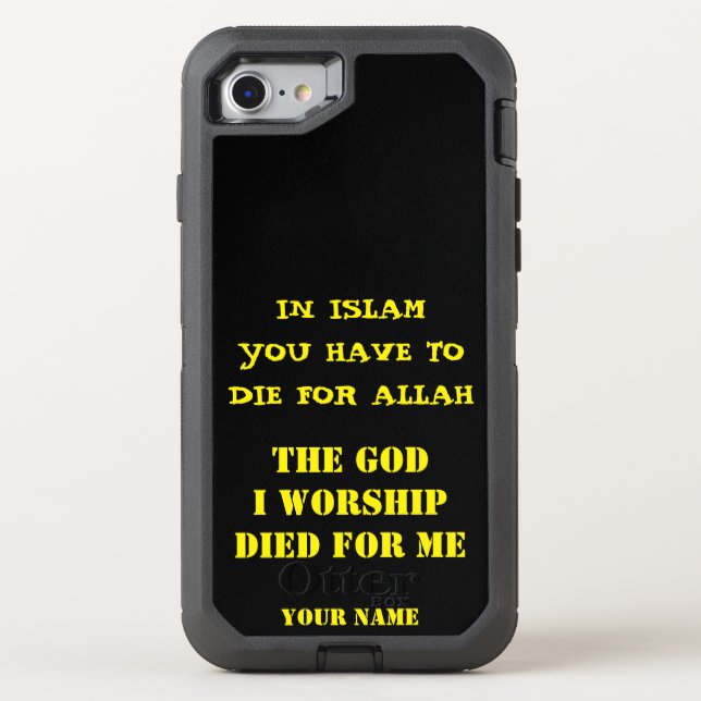 MY GOD DIED FOR ME OTTERBOX iPhone CASE (Back)