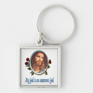 My God is a awesome God Bible verse Keychain