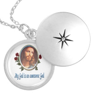 My God is a awesome God Bible verse Locket Necklace
