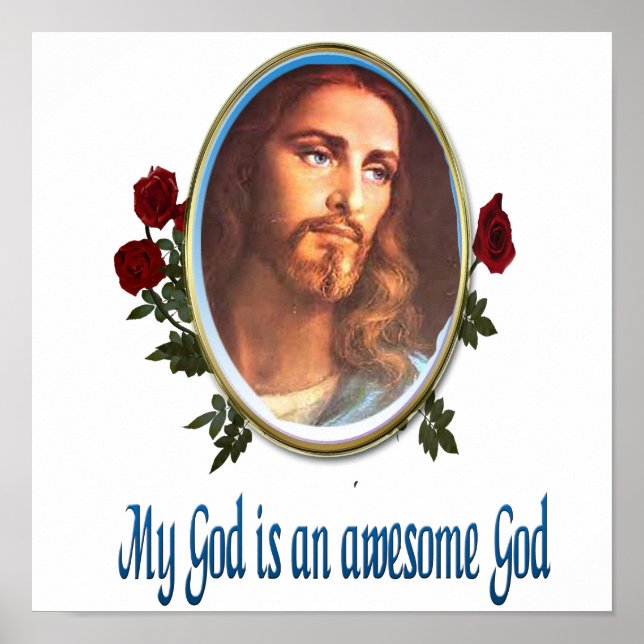My God is a awesome God Bible verse Poster (Front)
