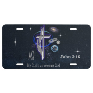 My God is an awesome God License Plate