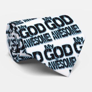My GOD is Awesome Christian Themed Tie for Men