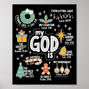 My God Is Christmas Jesus Is The Reason Faith Chri Poster