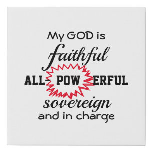 MY GOD IS FAITHFUL   Christian Faux Canvas Print