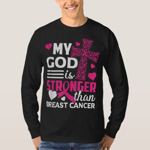 My God Is Stronger Than Breast Cancer Awareness T_Shirt