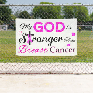 My GOD is Stronger Than Breast Cancer Banner