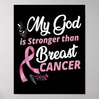 My God Is Stronger Than Breast Cancer Recovery Poster